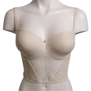 Jessica Elegant Cream/Ivory Bustier, push up, Size 36C